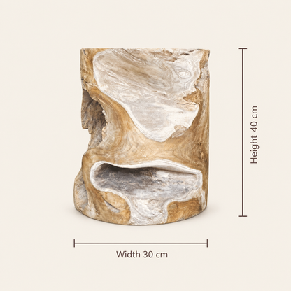 Teak Root Block | Natural Sculptural Accent | 40x30 cm