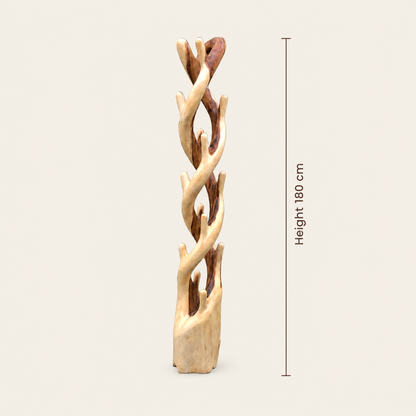 Dekorativer Baumstammständer | Massivholz Natur | Bio-Display-Aufhänger | 180cm