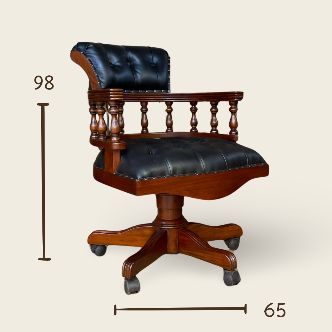 Mahogany Office Chair | Model Captain | 98x65x65 cm
