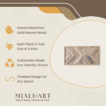 Reclaimed Wood Wall Art | Handcrafted Panel | 3 Size Options