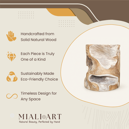 Teak Root Block | Natural Sculptural Accent | 40x30 cm