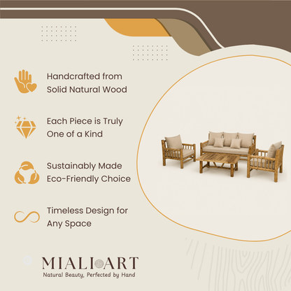 Teak Lounge Set | Pineapple Model | 4-Piece Set