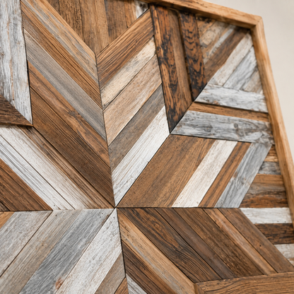 Reclaimed Wood Wall Art | Handcrafted Panel | 3 Sizes