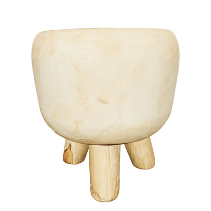 Holzhocker | Massiver Baumstamm Handgefertigt | 45x35 cm