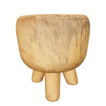 Holzhocker | Massiver Baumstamm Handgefertigt | 45x35 cm