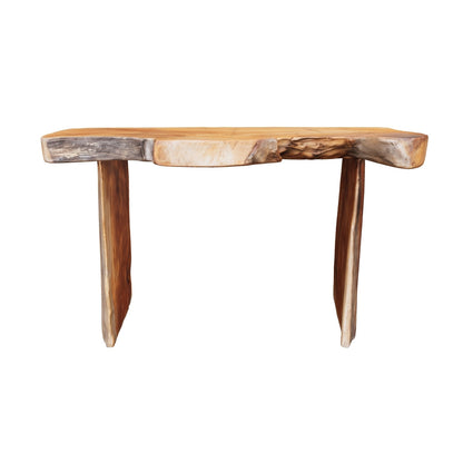 Teakwurzelbank | Massivholz handgefertigt | Natürliche Bio-Oberfläche | 75x45x35cm