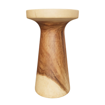 Teak Pedestal Stool | Sculptural Accent | 40x67 cm