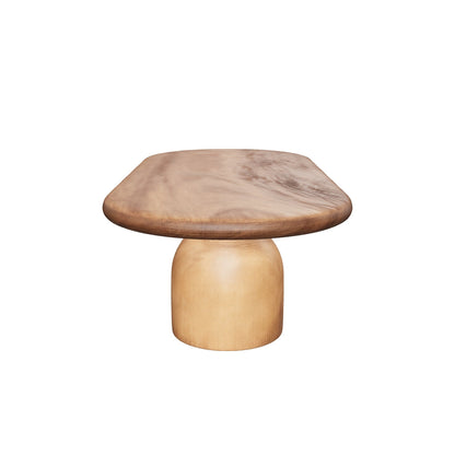 Teak-Couchtisch | Skulpturales Design | 120x60x35 cm
