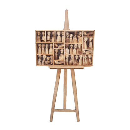 Decorative Wall Art | Solid Teak Panel JBF-281 | 100x60 cm