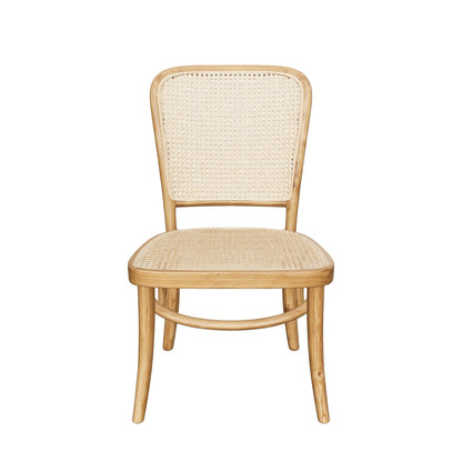 Handmade Teak Chair | Vinyl Wicker Seat & Back | 51x51x89 cm