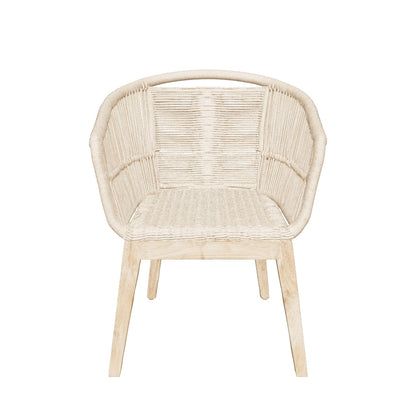 Teak-Seilsessel | Natürliche handgeflochtene Designs | 80x60x55 cm