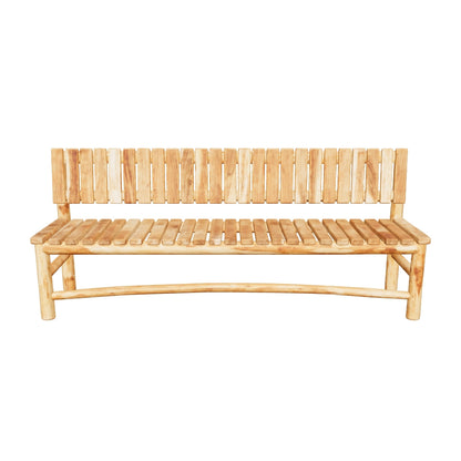 Veranda Teak Bench | Slatted Backrest Design | 76x45x180 cm